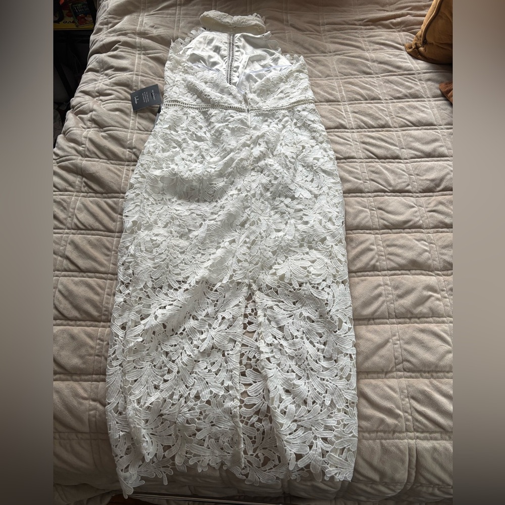 Lulus Divine Destiny White Lace Midi Dress - Picture 7 of 11